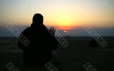 Looking to a sunset - meditation