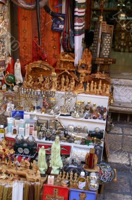 Christian symbols in the Jerusalem east market