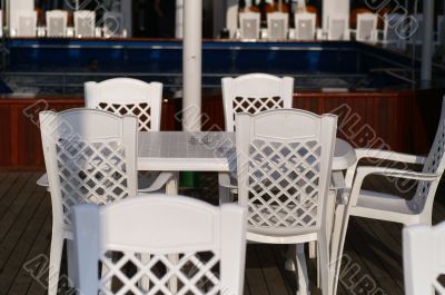 Chairs in cafe