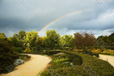 Two rainbows in the storming sky
