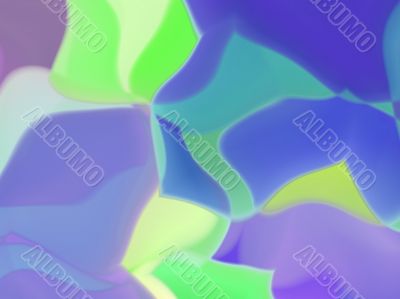 green and blue silk abstract