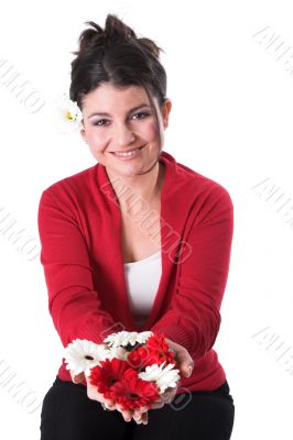 Hand full of daisies