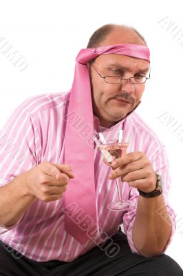 Drunk businessman