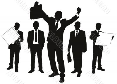 Vector silhouettes of business people