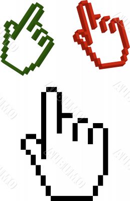 3D vector hand cursors