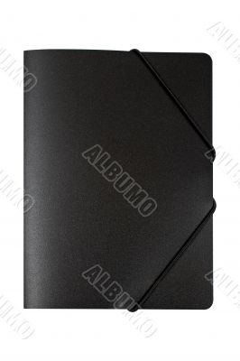 Black folder isolated