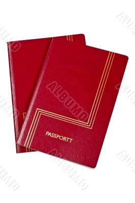 Two passports isolated