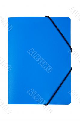 Blue folder isolated
