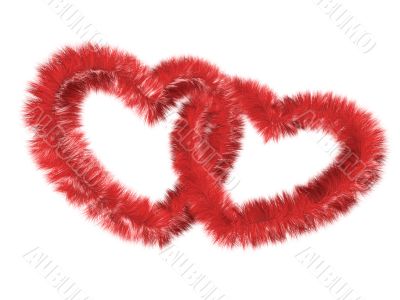 two scarlet hearts