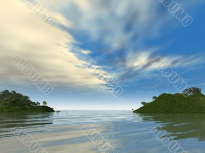 two green islands