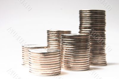 metallic coins