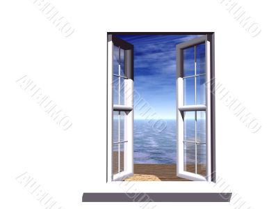 opened window