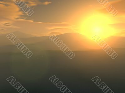silhouette of mountains
