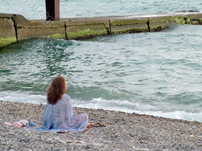 Girl on the shore