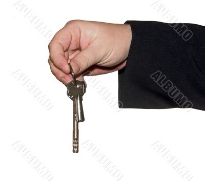 keys in his hand