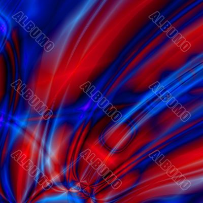 red and blue waves