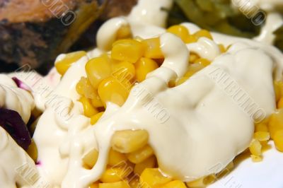 close-up of corn