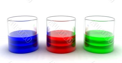 multicoloured drinks