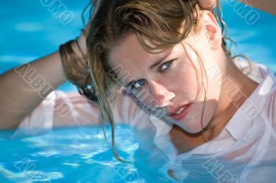 in the pool