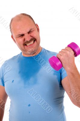 overweight sportsman