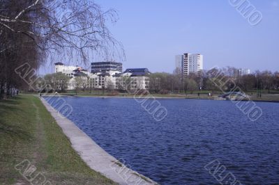 spring in city park