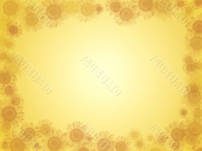 Background with sunflowers