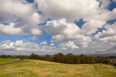 Under a cloudy sky