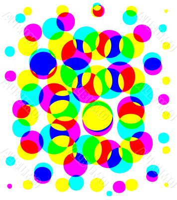 Bright Bubbly Halftone Abstract