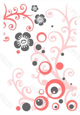 Pink and gray flowers