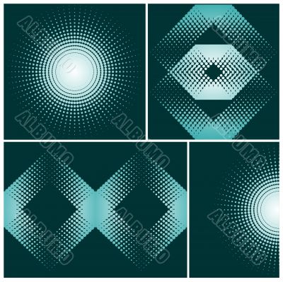 abstract halftone elements