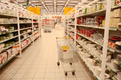 Utensils in supermarket