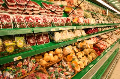vegetables in the supermarket