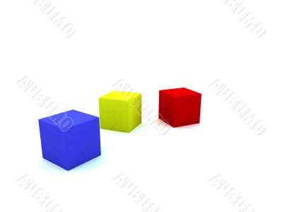 varicoloured child`s blocks