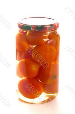 jar with tomatoes