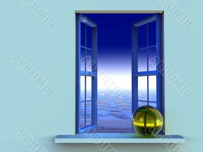 opened window
