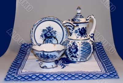 tea-pot, dish, vase