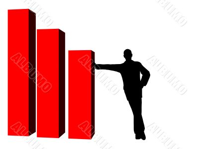 man and histogram