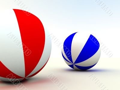 coloured child`s balls