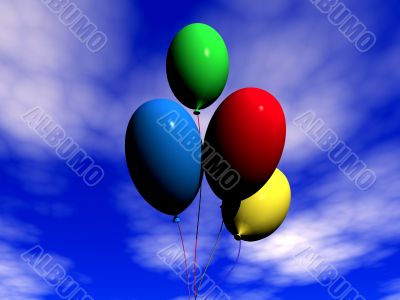 balloons fly on air