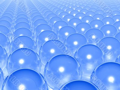 blue transparent balls