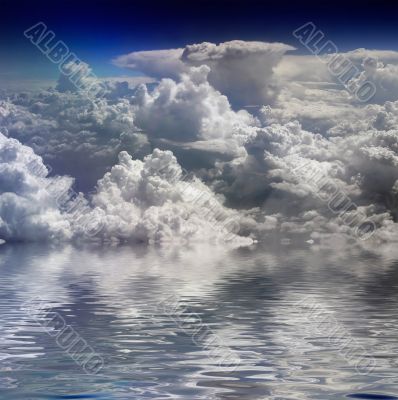 clouds and their reflections