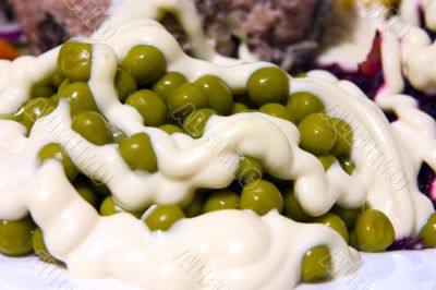 pea in a white sauce