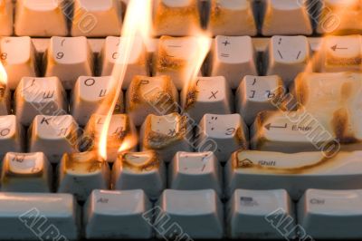The burning keyboard