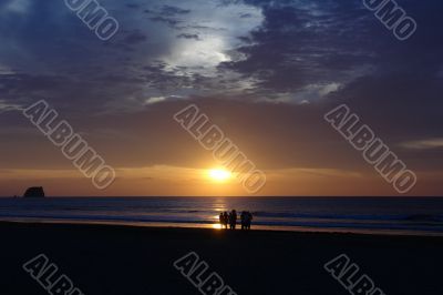 sunset on pacific ocean