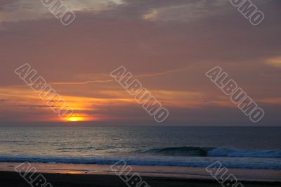 sunset on pacific ocean