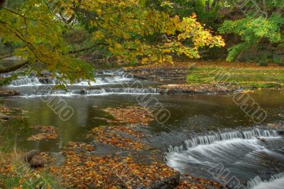 Autumn waterfall in Estonia