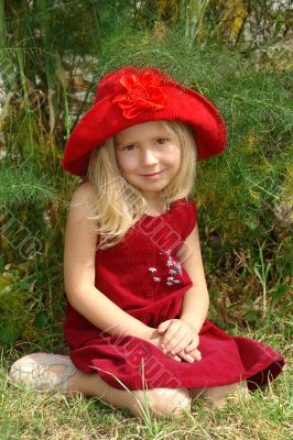 the girl in red hat