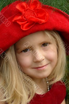 the girl in red hat