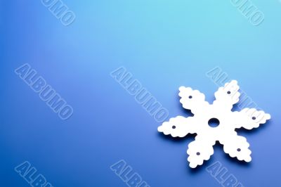 snowflake over blue