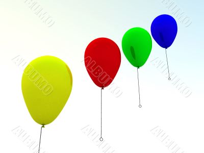 Varicoloured balloons